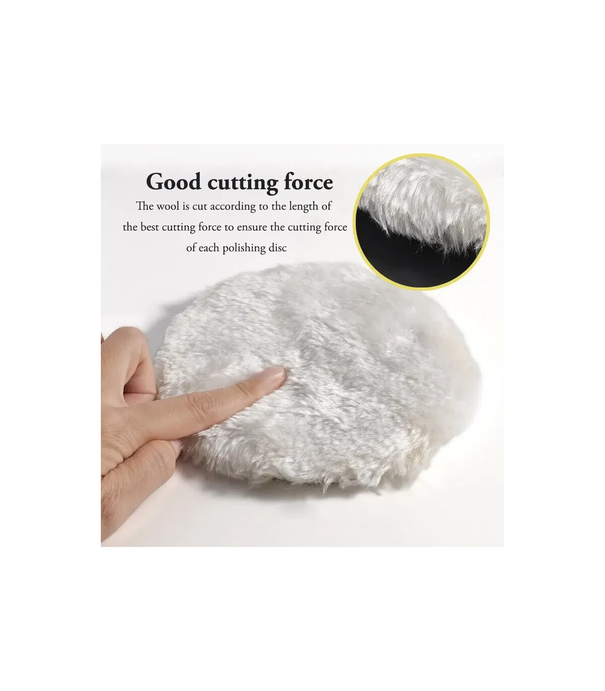 [Roue de laine 4in-5pcs] Kit de polissage 3/4/5 pouces, 5 pièces, tampon de polissage pour voit