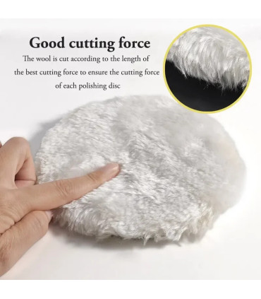 [Roue de laine 3in-5pcs] Kit de polissage 3/4/5 pouces, 5 pièces, tampon de polissage pour voit