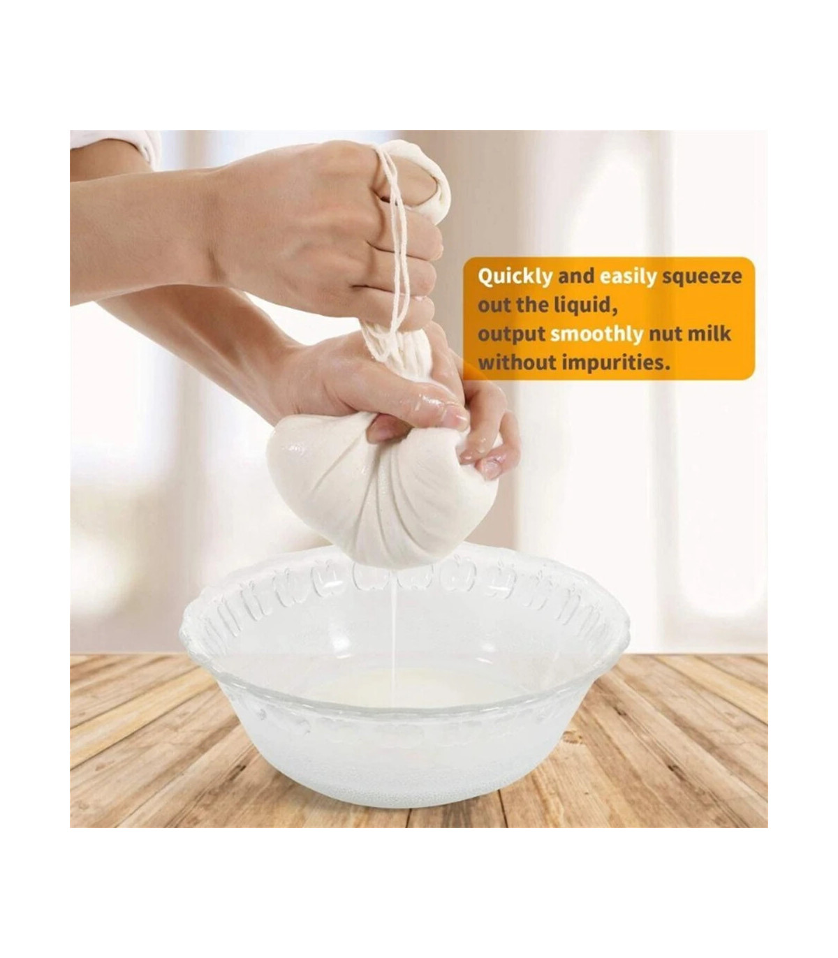 [White] Gaze de coton réutilisable, articles de cuisine, Tofu, fromage, tissu filtrant, beurre,