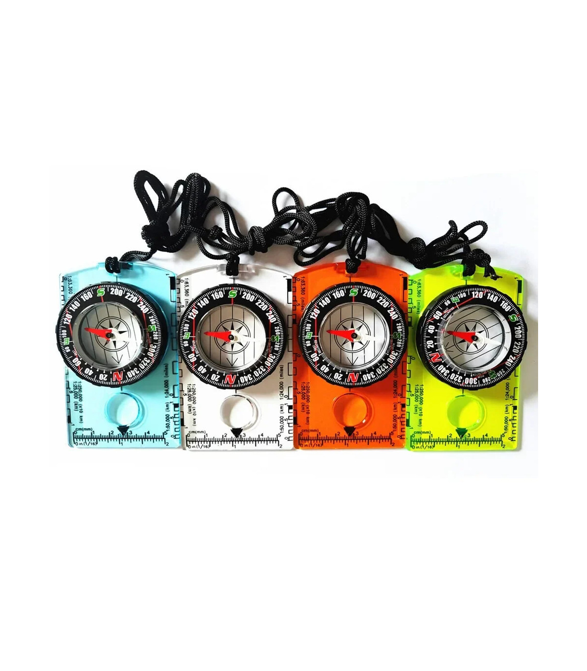 [Green CHINA] Boussole d\'orientation étanche pour la lecture de cartes, plaque de base, randonn