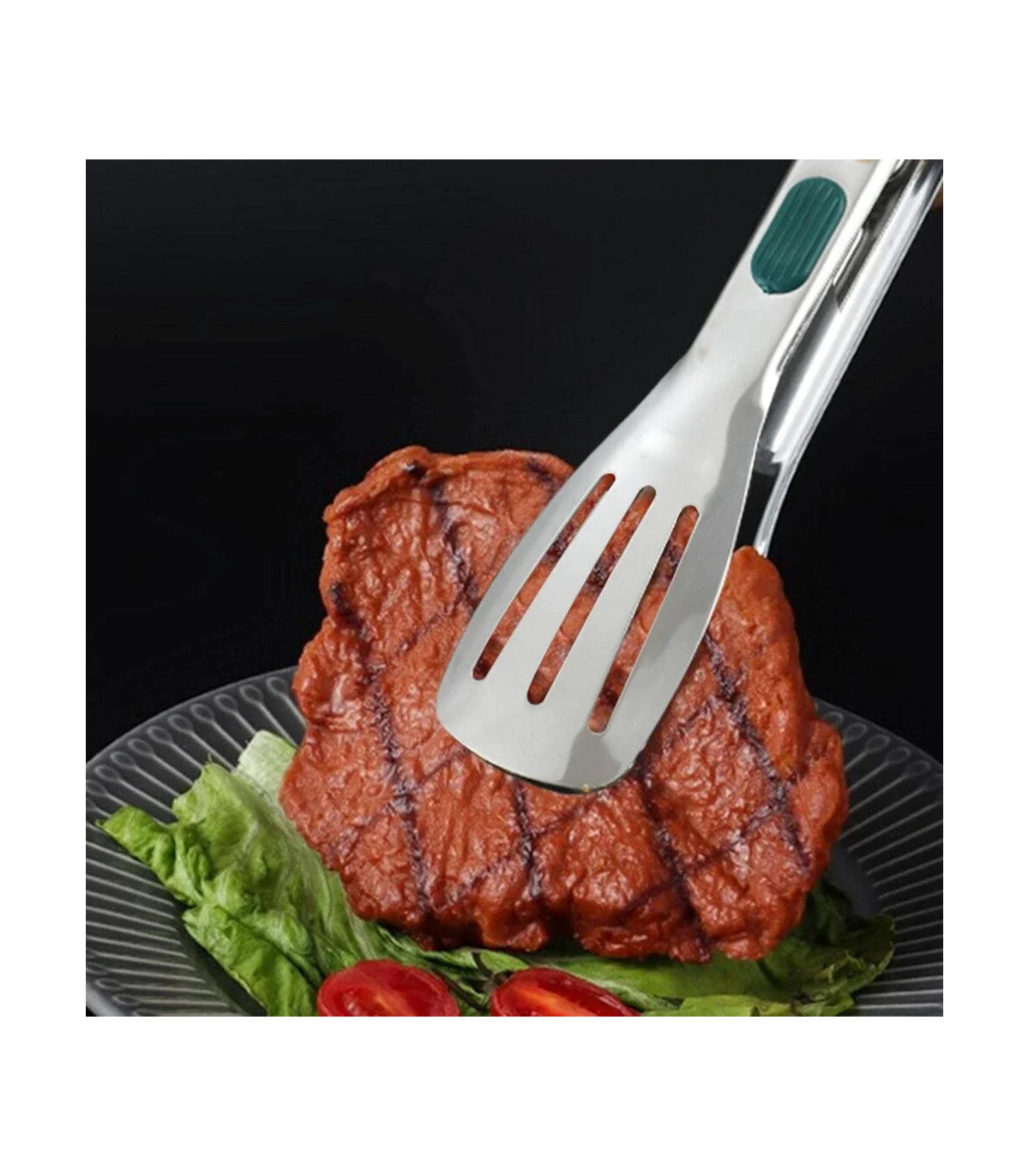 [12 inch] Nouvelles pinces alimentaires en acier inoxydable BBQ viande salade pain pince Barbec