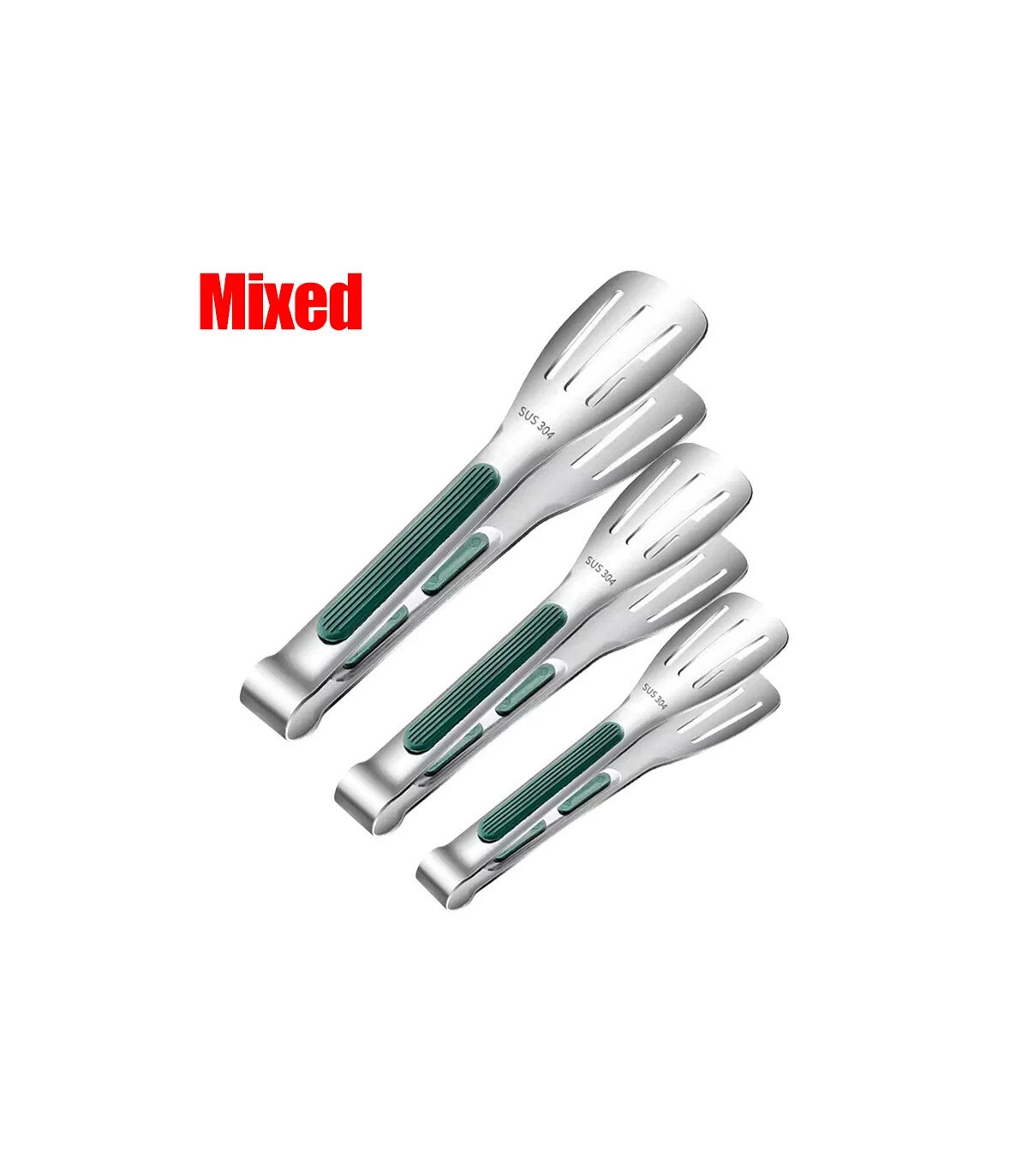 [Mixed -3pcs] Nouvelles pinces alimentaires en acier inoxydable BBQ viande salade pain pince Ba