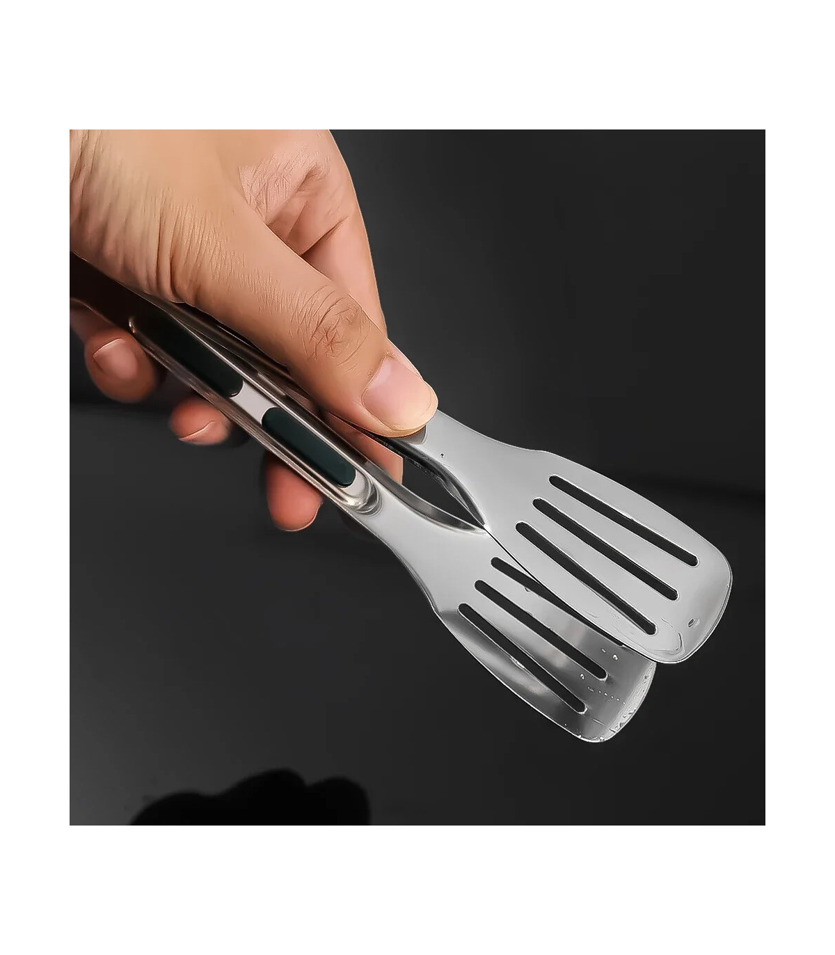 [9 inch] Nouvelles pinces alimentaires en acier inoxydable BBQ viande salade pain pince Barbecu