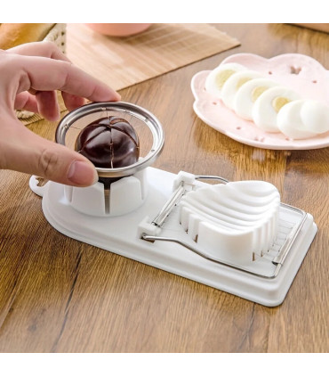 [1 Piece] Trancheur d\'œufs multifonctionnel en acier inoxydable, séparateur fantaisie, outil de