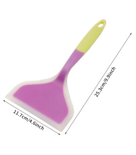 [1PC purple] Spatule à jade en silicone multicolore, poêle antiadhésive, spatule à frire résist