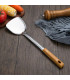 [Spatula] Spatule à manche en Imitation de Grain de bois en acier inoxydable, pelle qui fuit, c
