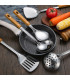 [Rice spoon] Spatule à manche en Imitation de Grain de bois en acier inoxydable, pelle qui fuit