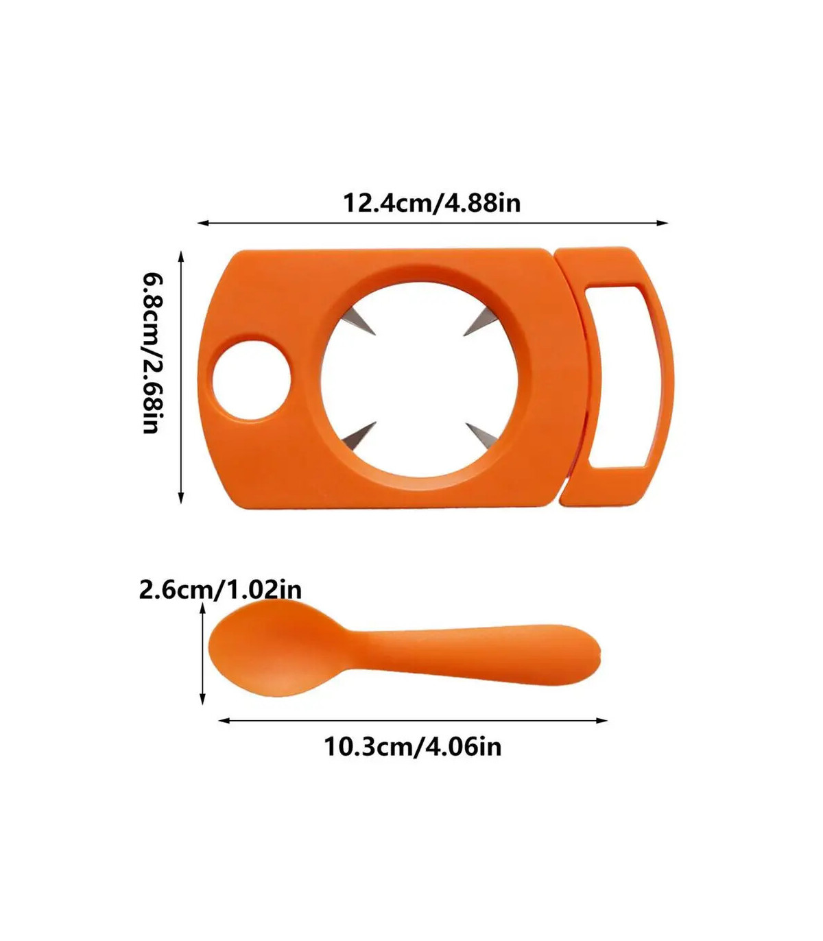 [Orange États-unis] Ensemble d\'ouvre-fruits de la passion avec cuillère, gadget de cuisine, out
