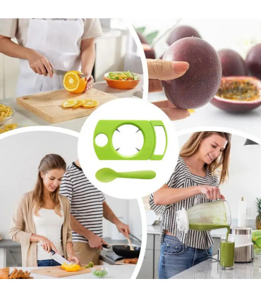 [Green États-unis] Ensemble d\'ouvre-fruits de la passion avec cuillère, gadget de cuisine, outi