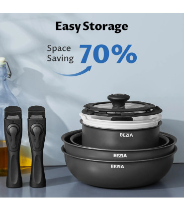 [Black Ensembe de plus de cina pièces Espagne] Batterie de cuisine à induction 13 pièces, ensem