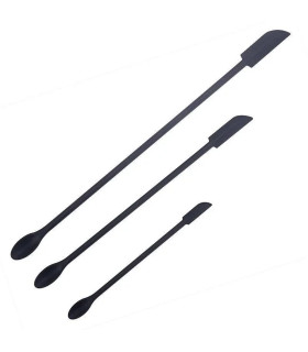 [Black] Spatule en Silicone résistante à la chaleur, manche Long, grattoir à double extrémité e