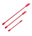 AKIMANIA.FR - [Red] Spatule en Silicone résistante à la chaleur, manche Long, grattoir à double extrémité et 