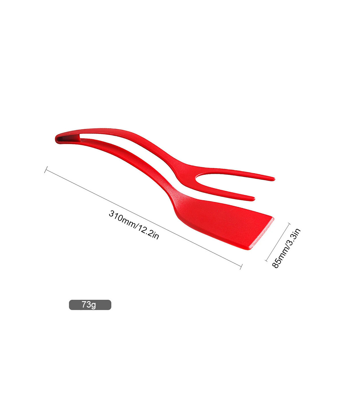 [Red 1pcs CHINA] Spatule à crêpes antiarina, tourneurs frits, pince à œufs, cuisine, steak, pin