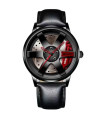 AKIMANIA.FR - [Red P] Men's Fashion Car Wheel Luxury Stainless Steel Watches Waterproof Watch for Men