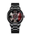 AKIMANIA.FR - [Red] Men's car wheel luxury watches in stainless steel waterproof watch for men Q