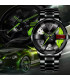 [Red] Mode hommes voiture roue montres de luxe en acier inoxydable montre étanche pour hommes Q