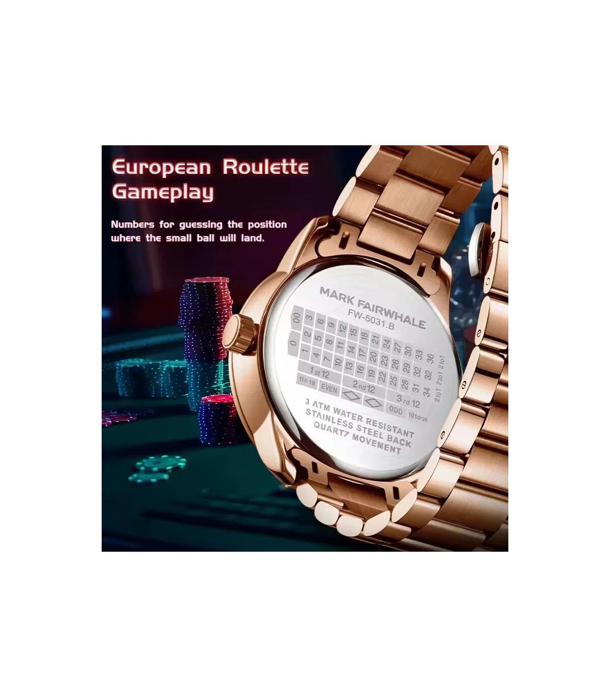 Mark Fairwhale 5031 nouvelle montre pour hommes de marque supérieure 2025 Quartz chiffres arabe