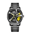 AKIMANIA.FR - [Black yellow] LIGE nouveau sport hommes voiture roue montres affaires étanche montre à Quartz 
