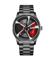 AKIMANIA.FR - [Black red] LIGE nouveau sport hommes voiture roue montres affaires étanche montre à Quartz pou