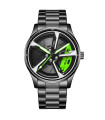 AKIMANIA.FR - [Black green] LIGE nouveau sport hommes voiture roue montres affaires étanche montre à Quartz p
