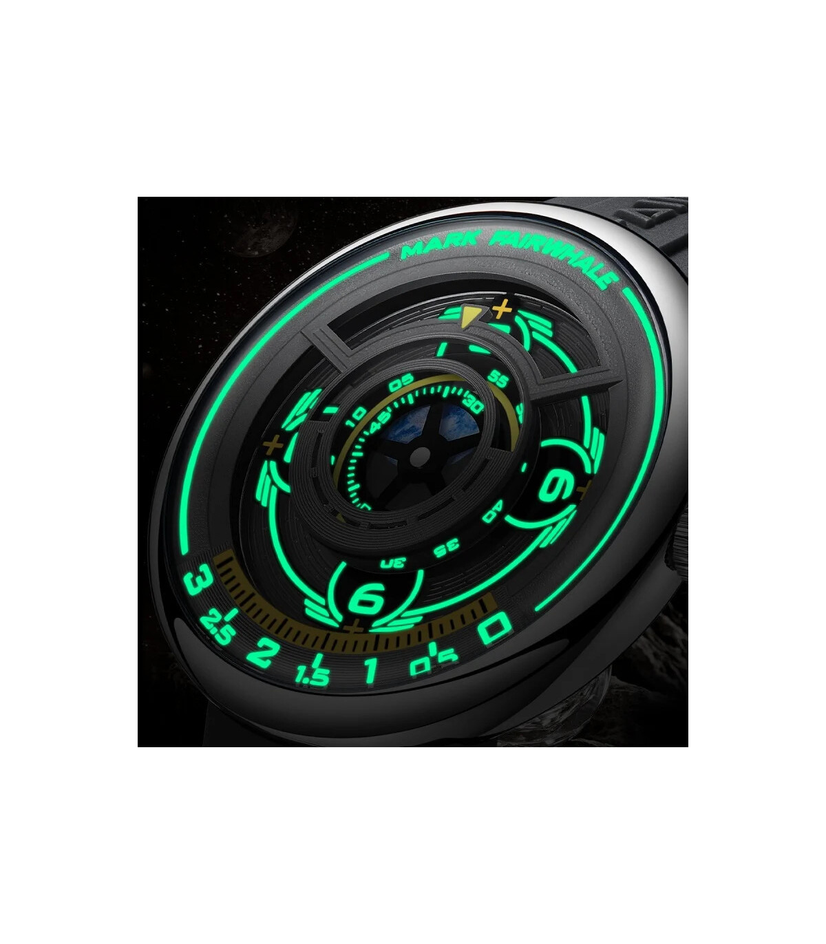 [C] Mark Fairwhale 5990 nouveau 2025 mode Original Unique silicone Quartz montre pour hommes ve