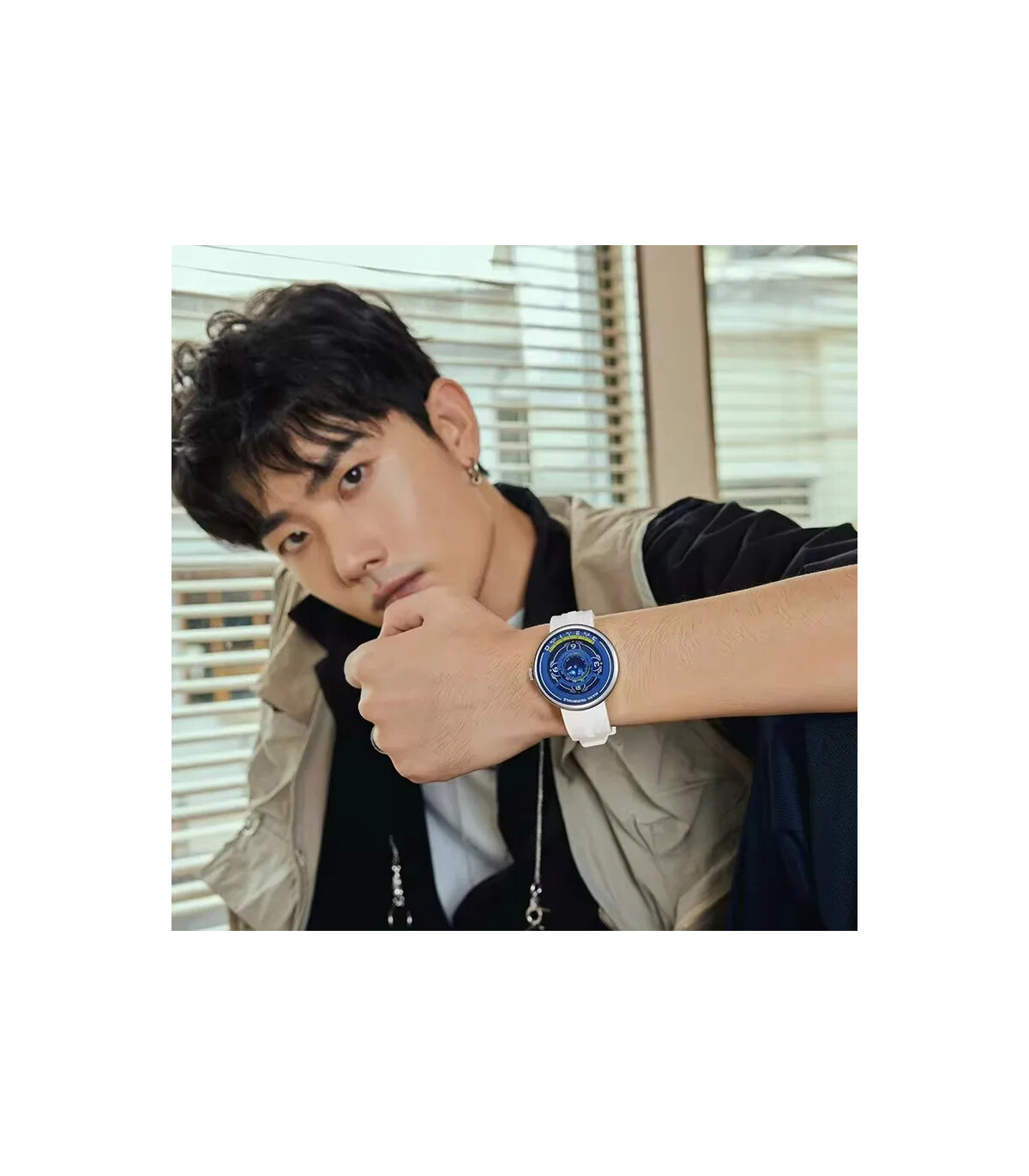 [C] Mark Fairwhale 5990 nouveau 2025 mode Original Unique silicone Quartz montre pour hommes ve