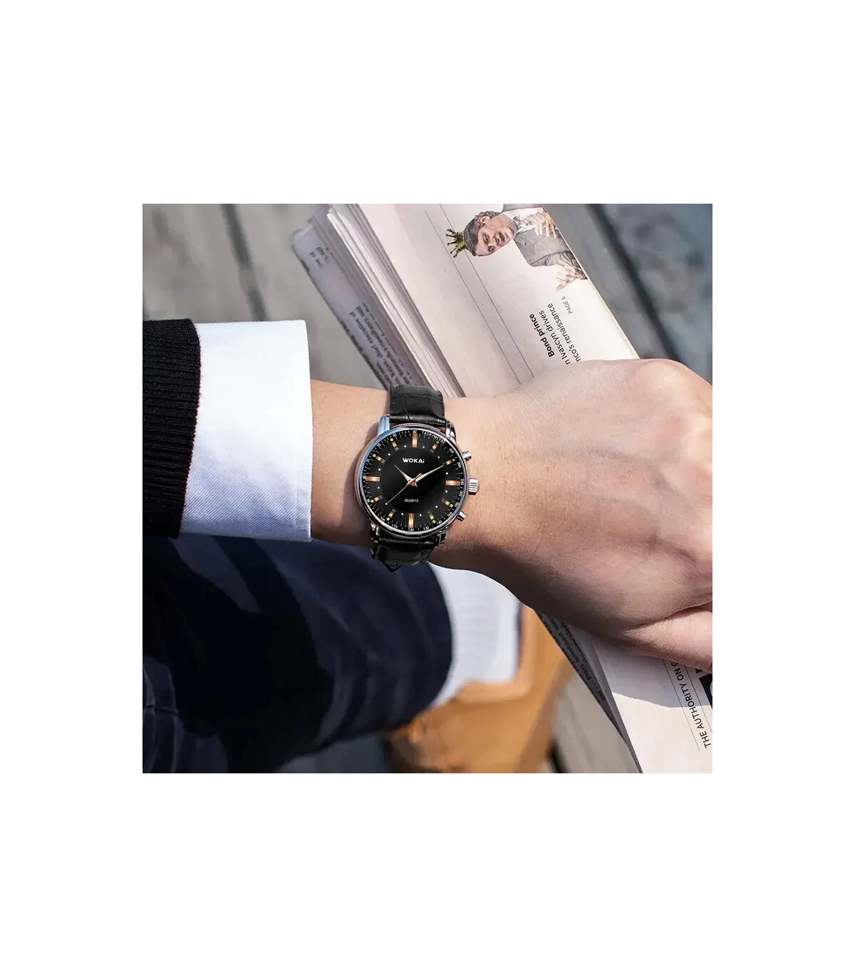 [Bronze] Montre d\'affaires montre de sport à Quartz ceinture décontractée montre pour hommes mo