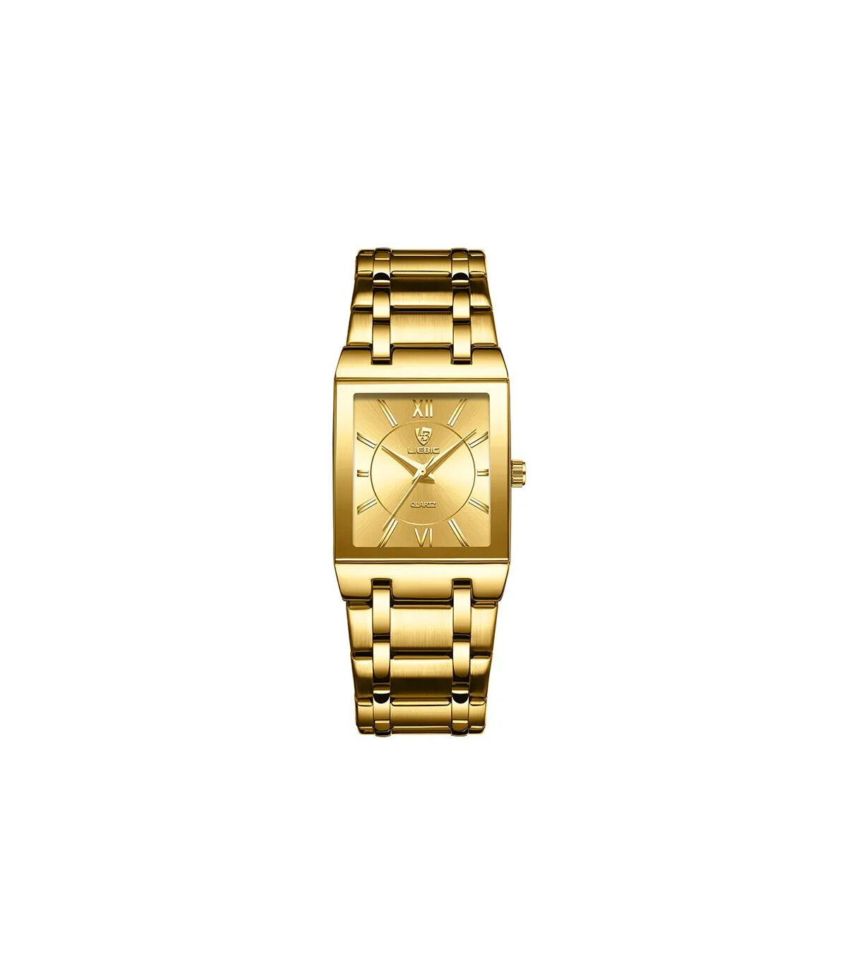 [Men Gold] LIEBIG montres à Quartz de luxe pour femmes hommes montre d\'affaires conception Simp
