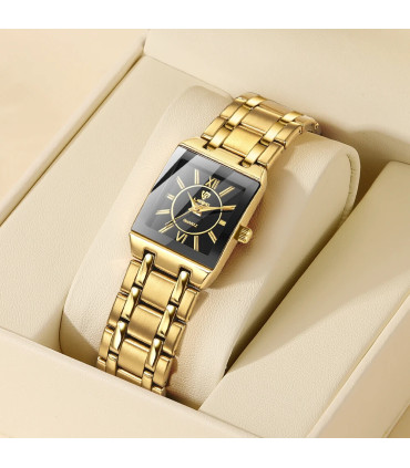 [Men Gold] LIEBIG montres à Quartz de luxe pour femmes hommes montre d\'affaires conception Simp