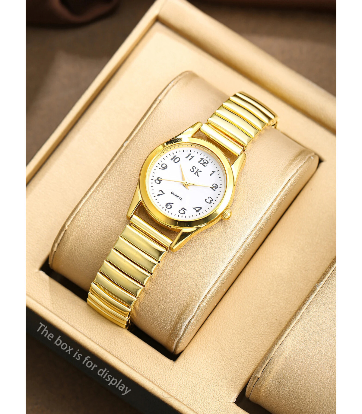 [Or] Ensemble de montres pour femmes, 3 pièces, à la mode, légères et luxueuses, à porter au qu