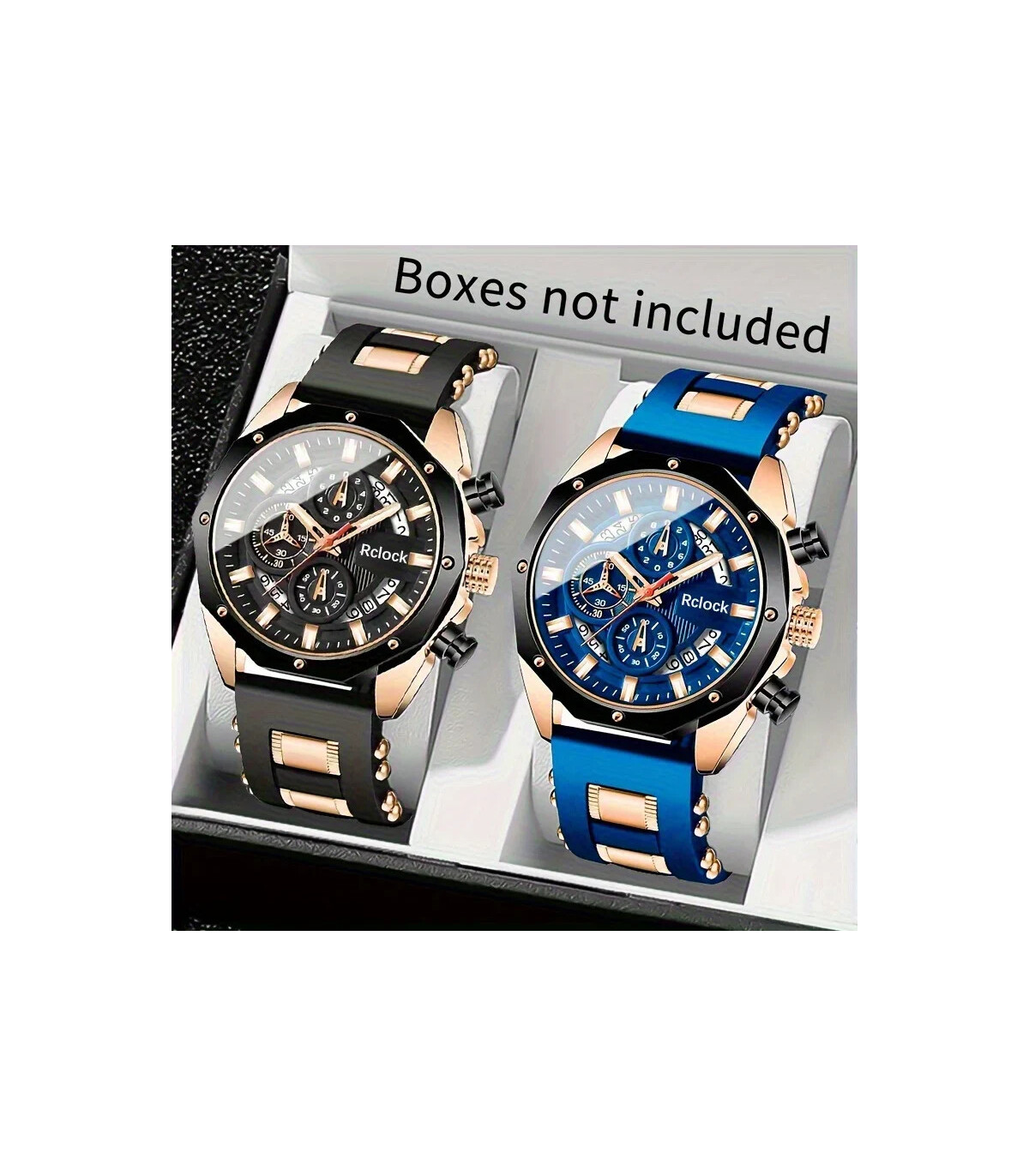 [Black silvery] [Montre à Quartz pour hommes de mode] 2 pièces montre de sport décontractée pou