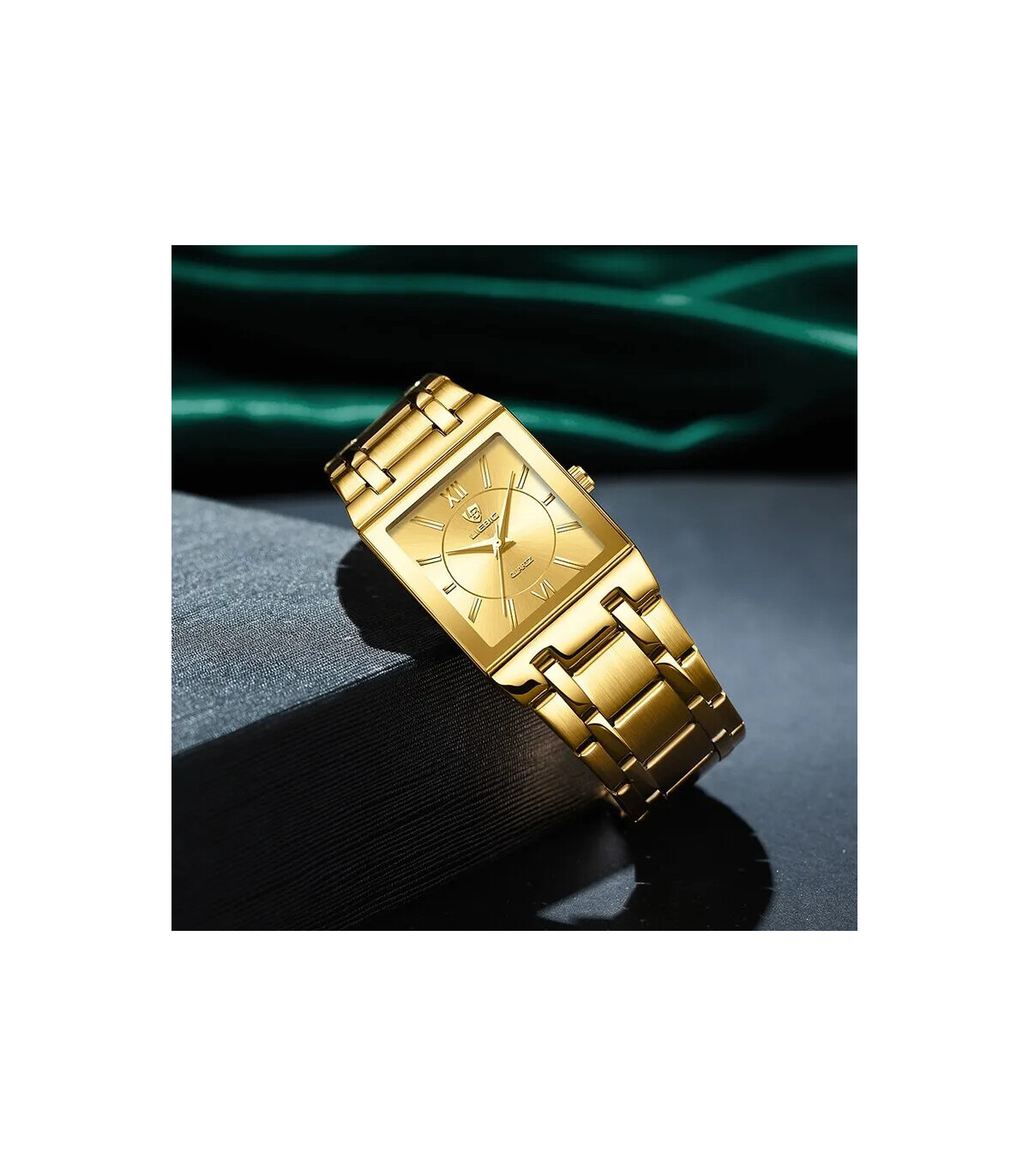 [Men Gold] LiEBIG luxe montres à Quartz doré pour femme fille mâle mode 30 m étanche femmes dam