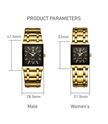 [Men Gold] LiEBIG luxe montres à Quartz doré pour femme fille mâle mode 30 m étanche femmes dam