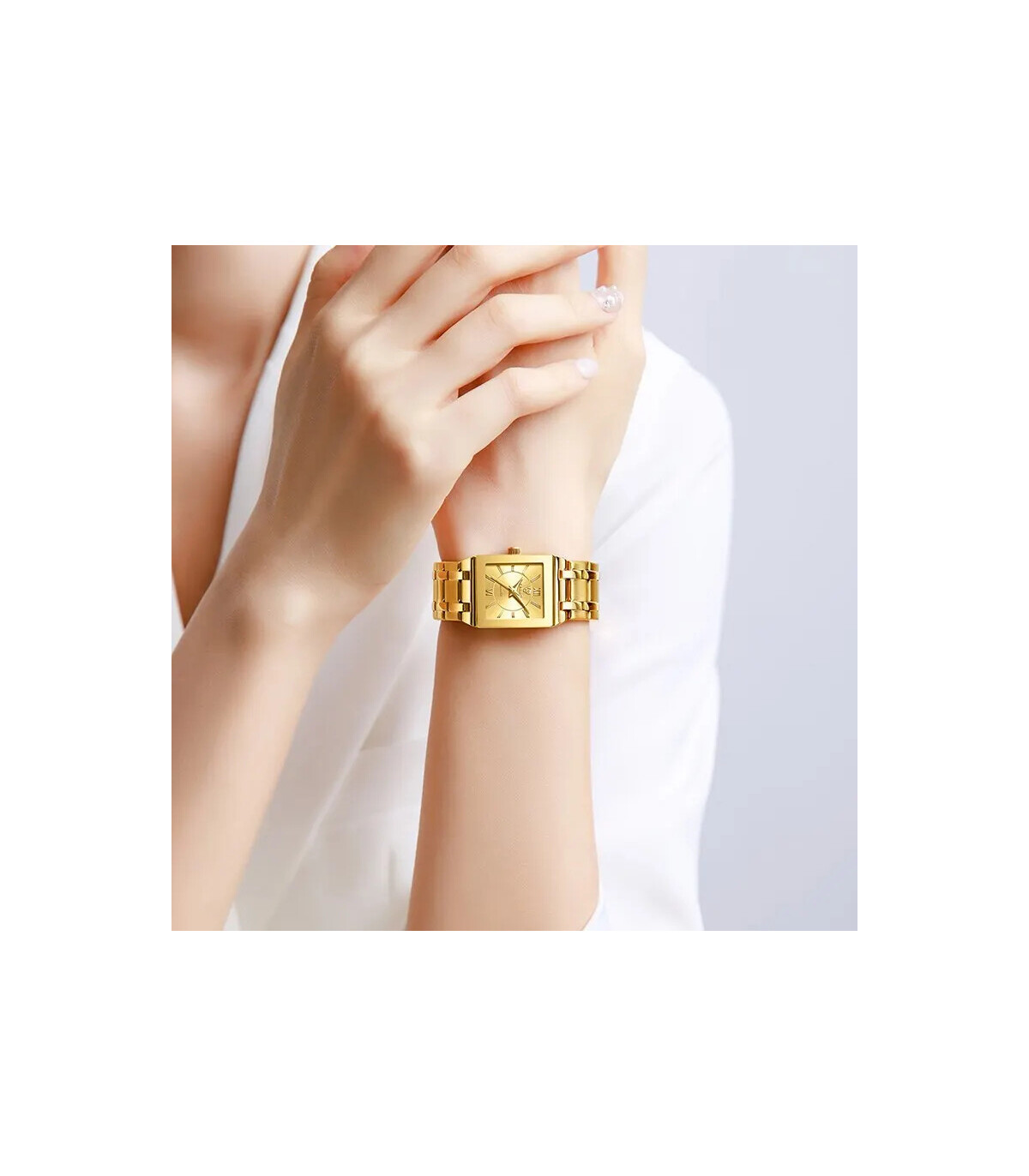 [Women Gold] LiEBIG luxe montres à Quartz doré pour femme fille mâle mode 30 m étanche femmes d