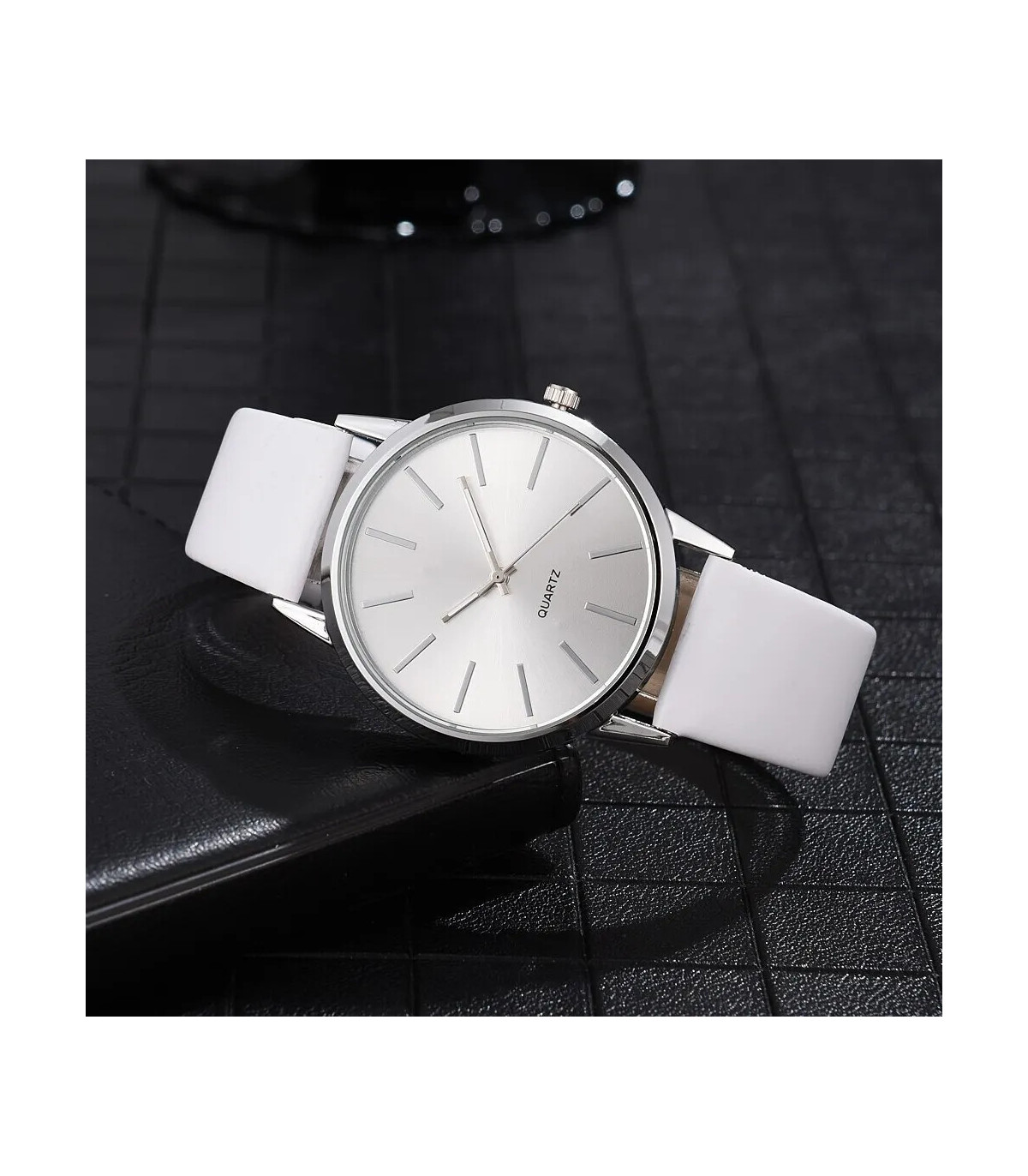 [White] Montre à Quartz décontractée pour hommes, marque de luxe, célèbre, horloge masculine, S