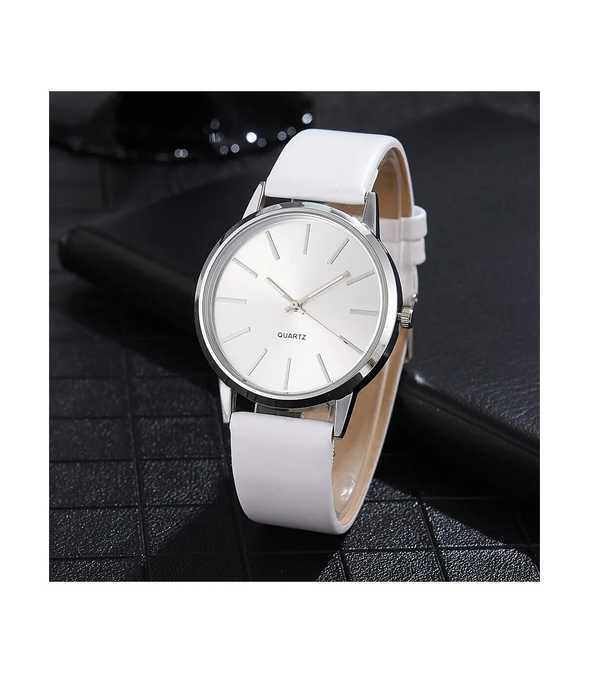 [White] Montre à Quartz décontractée pour hommes, marque de luxe, célèbre, horloge masculine, S