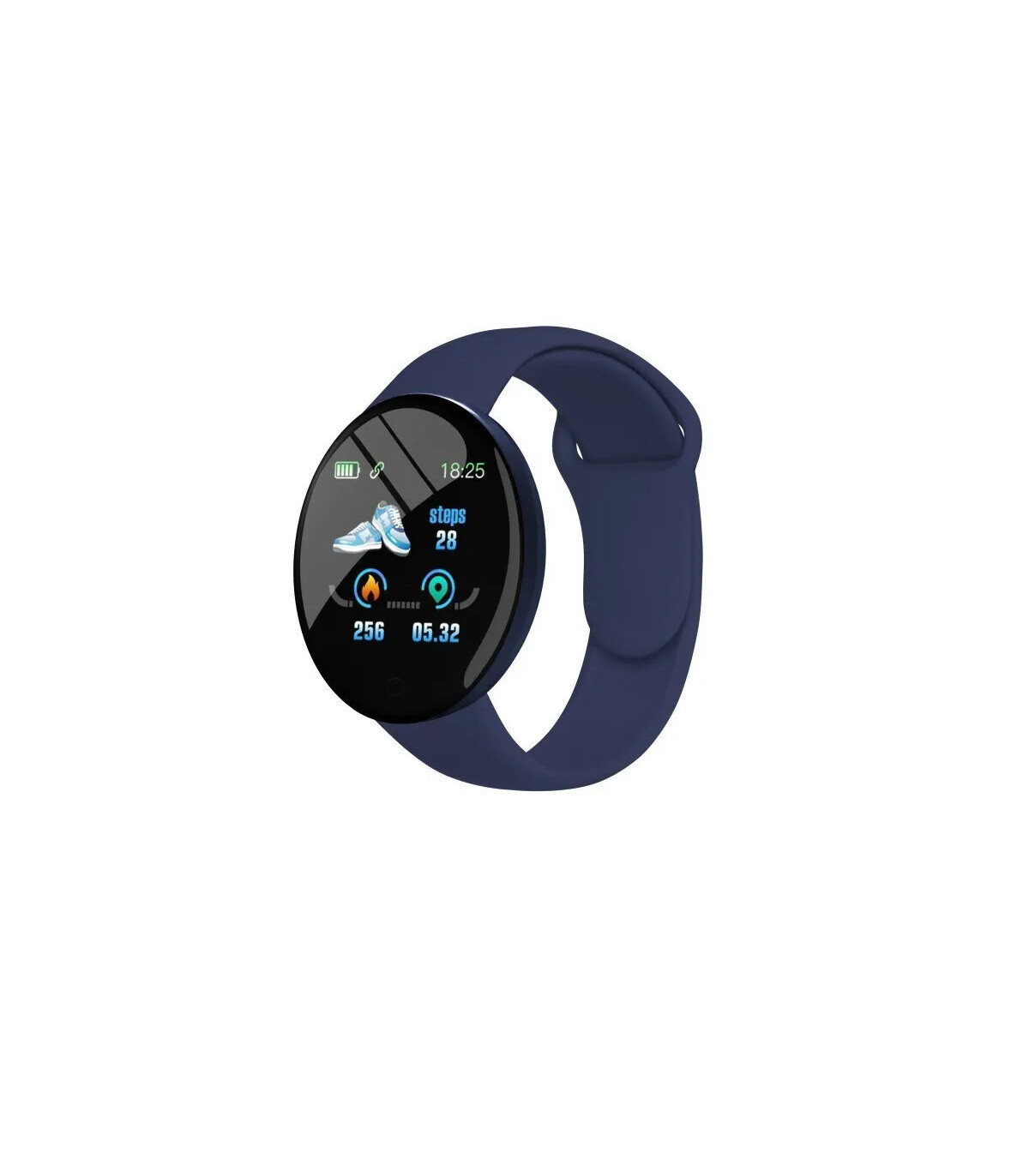 [With Original Box Dark Blue] 2025 nouveau D18 multifonctionnel montre intelligente femmes Blue