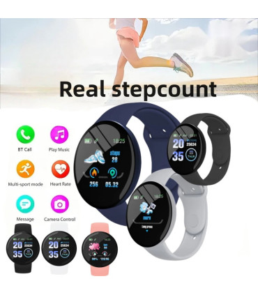 [With Original Box Green] 2025 nouveau D18 multifonctionnel montre intelligente femmes Bluetoot