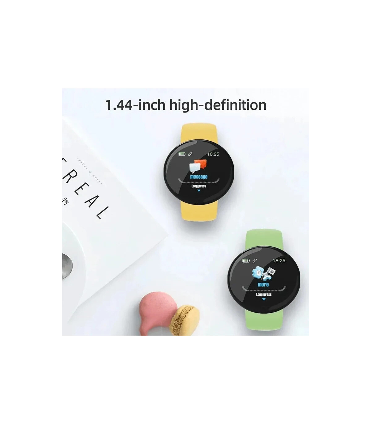 [With Original Box Green] 2025 nouveau D18 multifonctionnel montre intelligente femmes Bluetoot